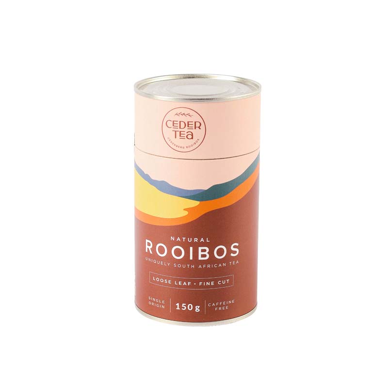 68513e85-fa21-4249-82bd-f664e4759e99.jpg Ceder Tea Natural Rooibos 150g tin – South African loose-leaf rooibos tea, fine cut, caffeine-free, single-origin.