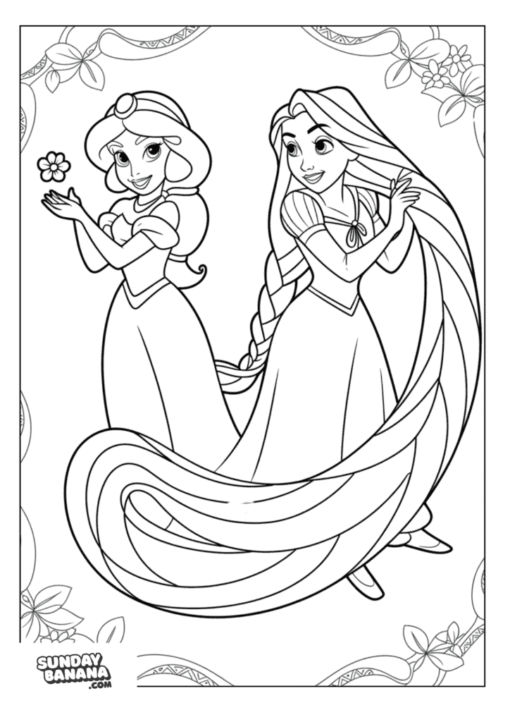 Disney's Princess Jasmine and Rapunzel Looking Pretty