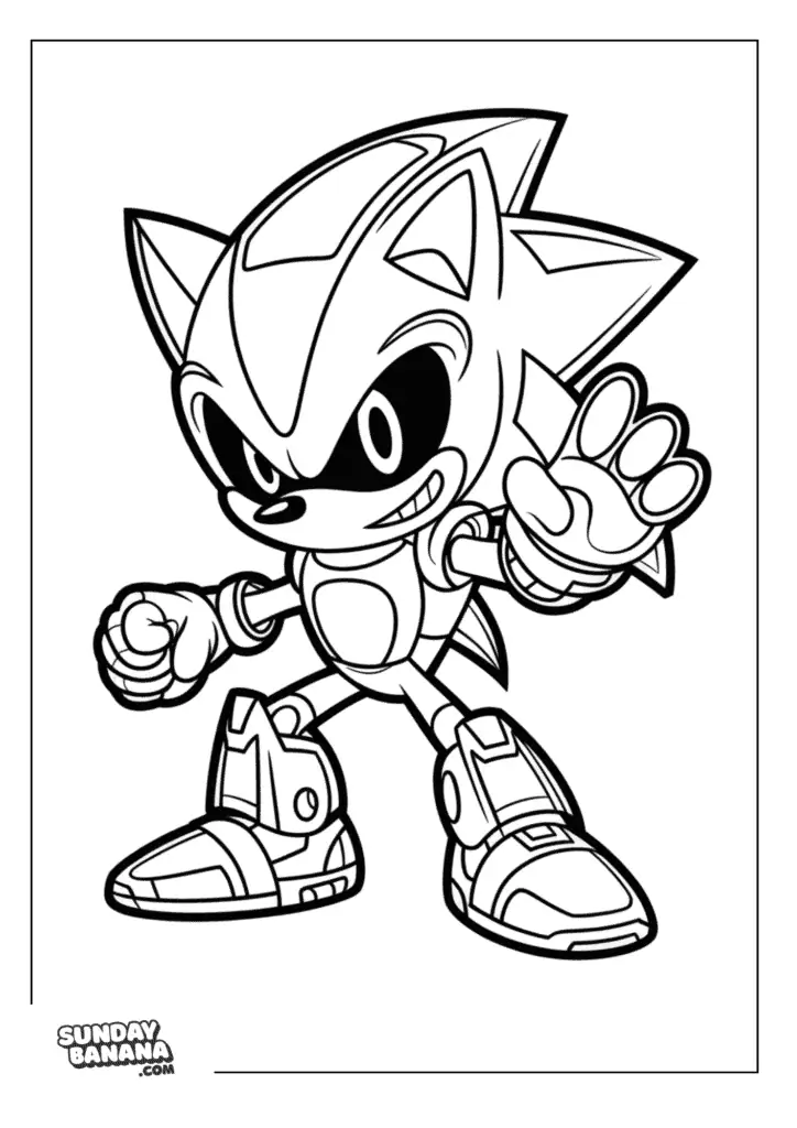 metal-sonic-pose-coloring-page