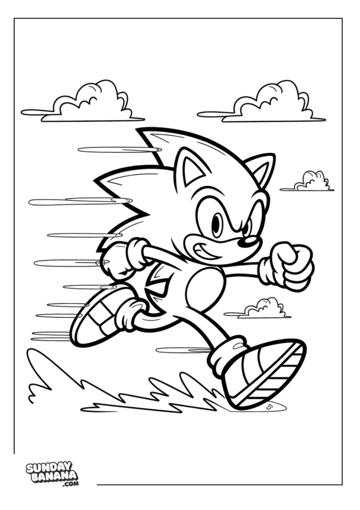 sonic-dashing-coloring-page