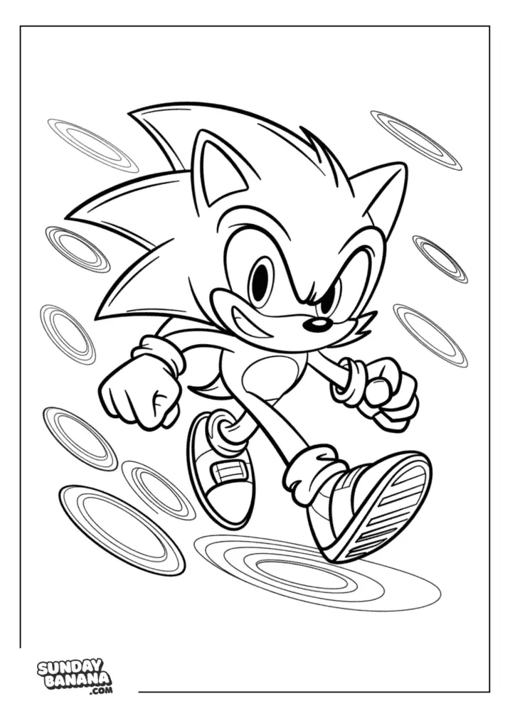 sonic-with-rings-coloring-page
