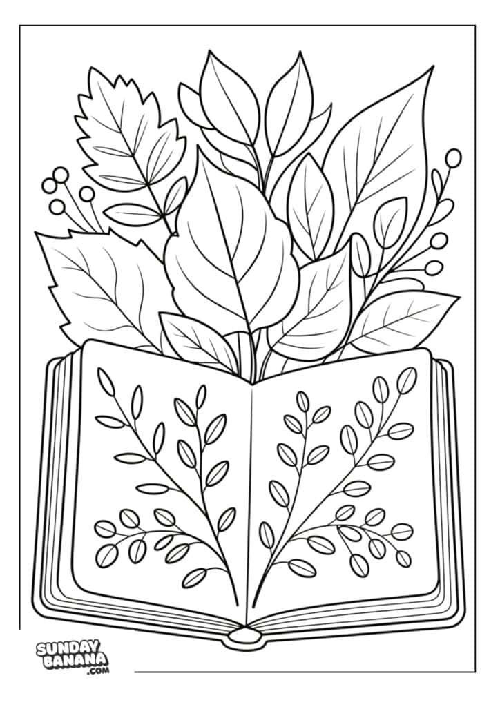 Plant diary camping coloring page