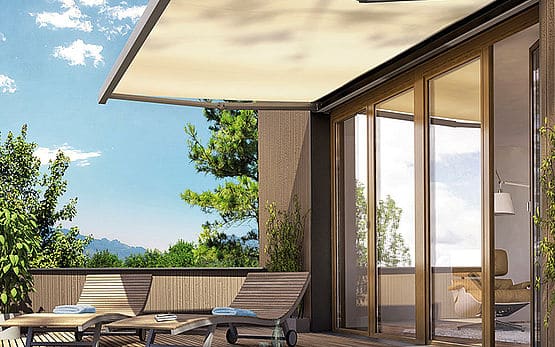 Sun shades window fashions for outdoor patios and balconies with customizable styles and sun protection.