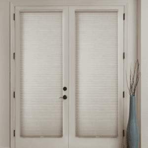 honeycomb shades on glass doors