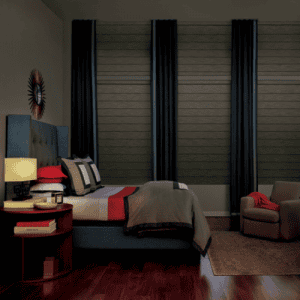 Elegant window shades and blinds for stylish bedroom window treatments at Sun Shades Window Fashions.