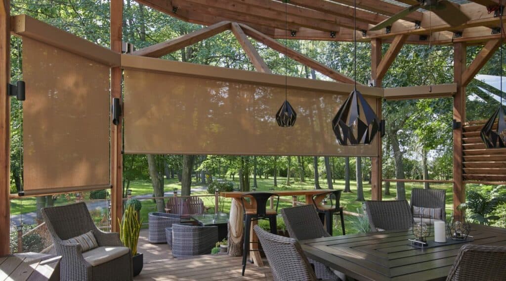 Altex Outdoor Shades image with outdoor furniture to create indoor-outdoor living