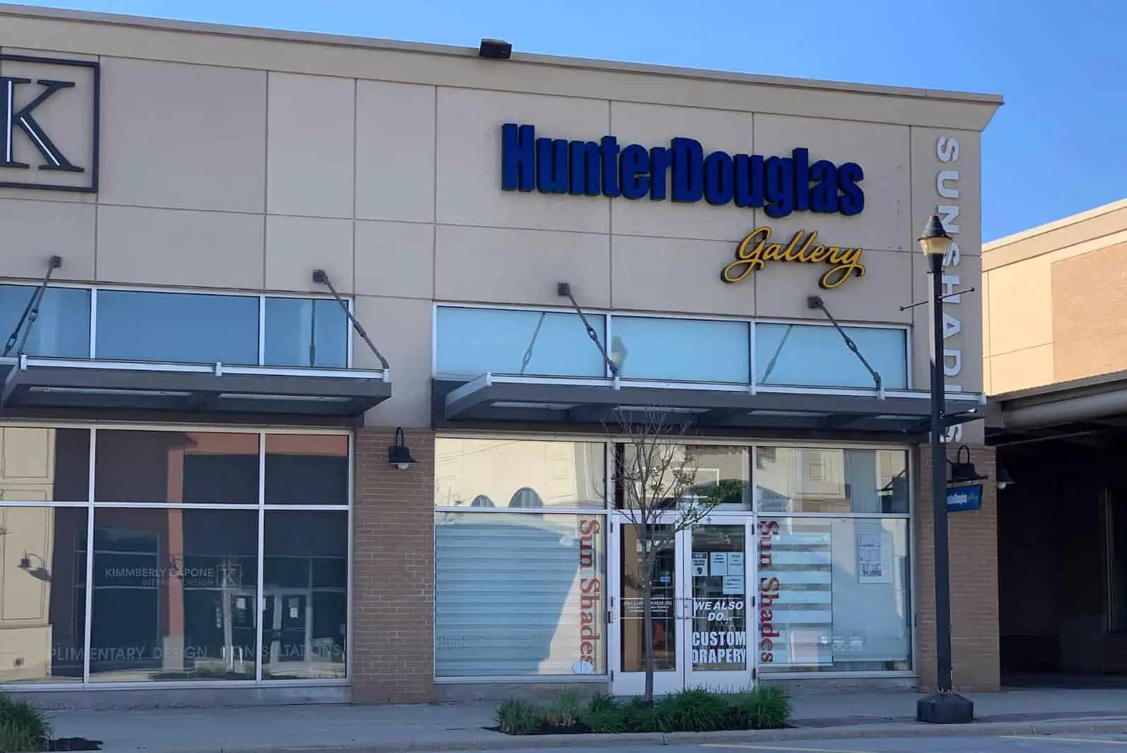 Modern Hunter Douglas Gallery store in Sherwood Park showcasing window treatments and custom blinds.