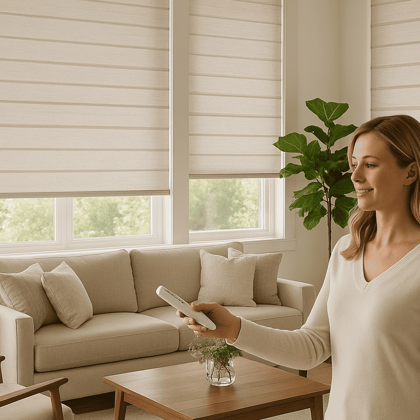 1. Elegant sun shades window fashions providing privacy and style for modern homes, with light-filtering options and customizable designs.