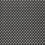 Intricate woven pattern of black and silver fibers used in custom window blinds by Superior Blinds.