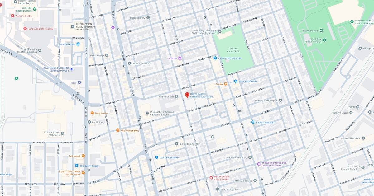 Map of Sacred Heart Church