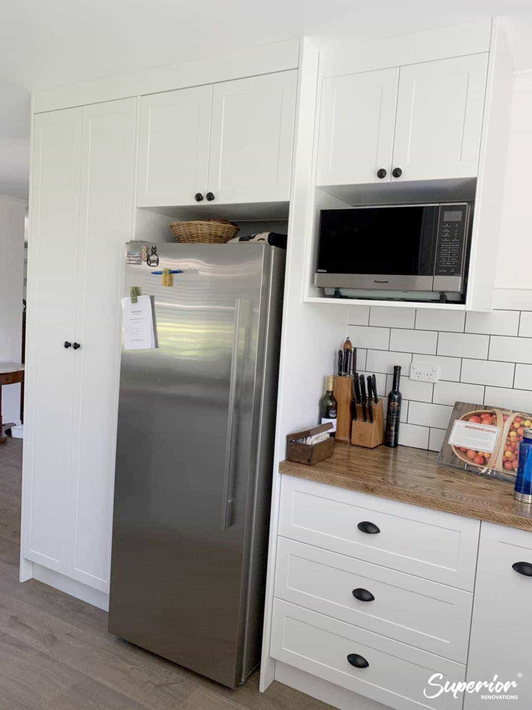 Kitchen-Fridge Cottage Style Country Kitchen Renovation in Mangere Bridge, South Auckland