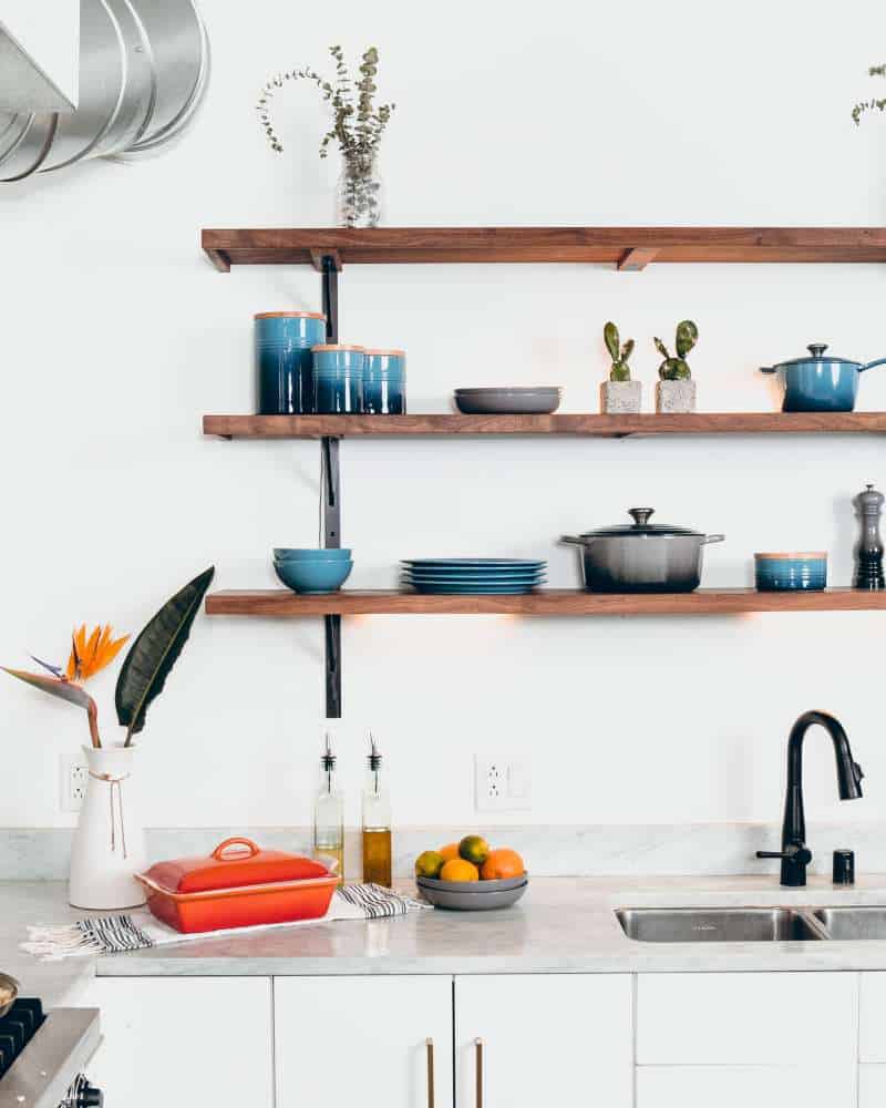 Blue-pots-and-pans-1000 26 Top Trends for Kitchen Design for 2023 (and What To Avoid)