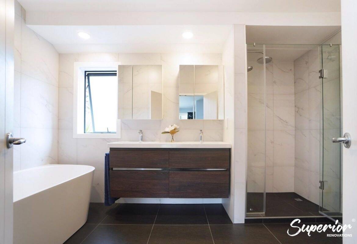 DSC02080-1170x800 Modern Bathroom Renovation With a Dark Colour palette in North Shore, Auckland