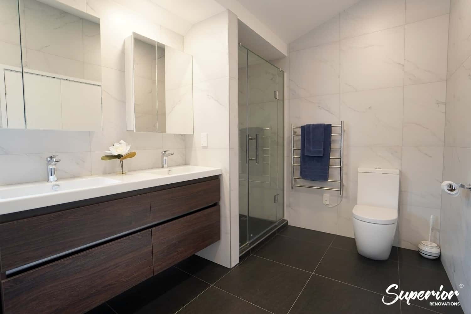 DSC02088-1 Modern Bathroom Renovation With a Dark Colour palette in North Shore, Auckland