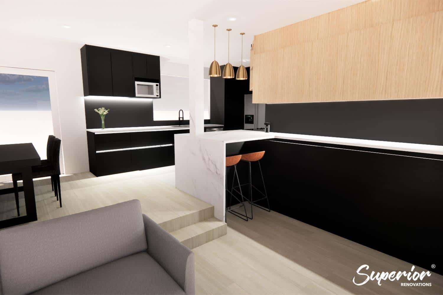 aftre-lounge Design Case Study: Entertainers Dream Kitchen/Bar Renovation - Guru & Neeta