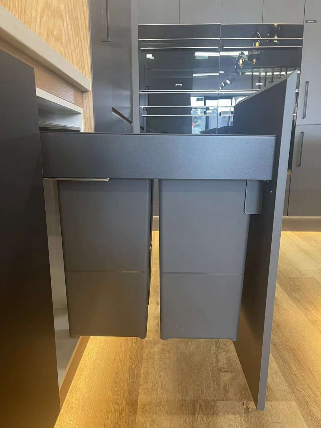 Pull-out-rubbish-bin Kitchen Displays At Our Auckland Showroom: Detailed Breakdown