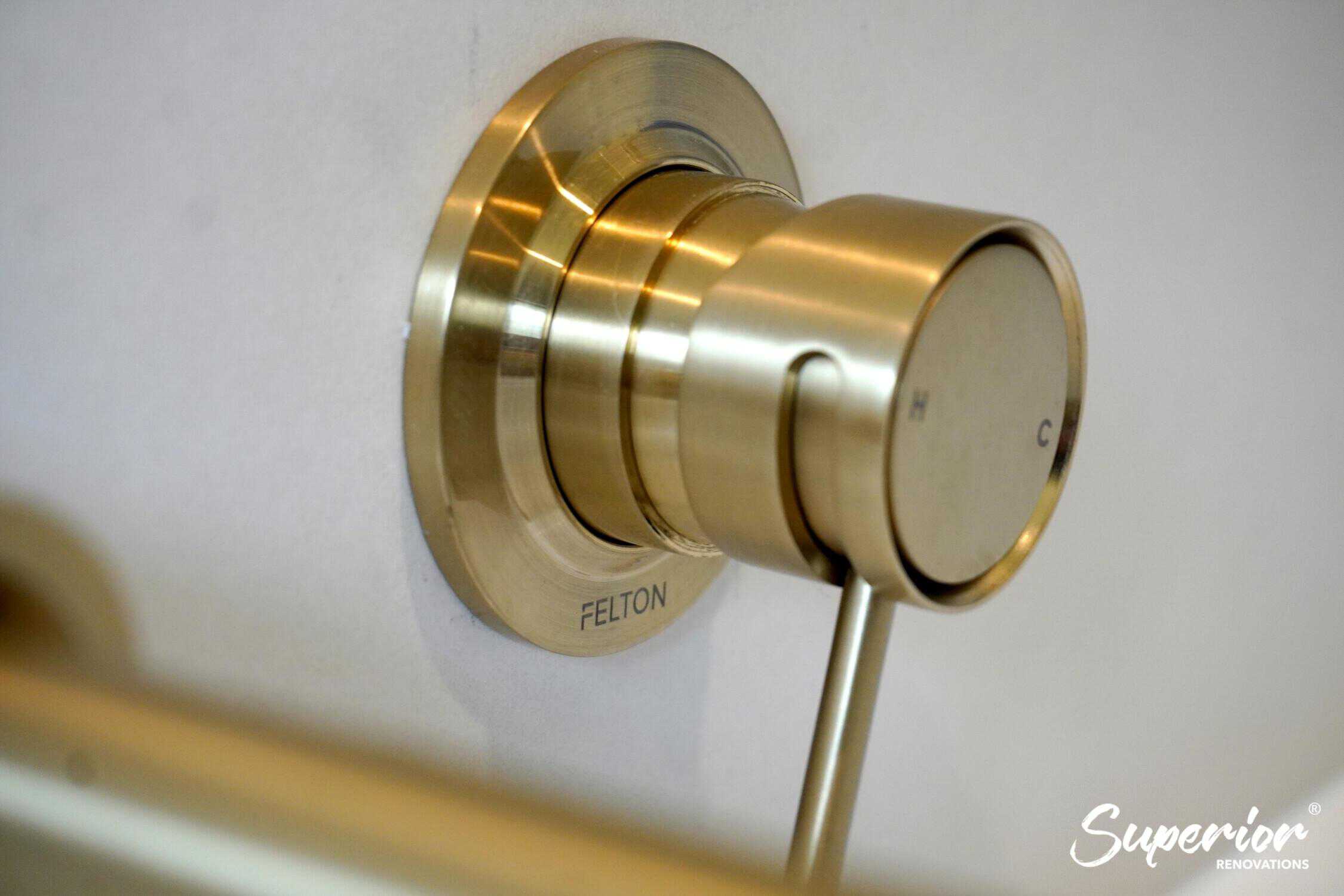 DSC04933 Classic Contemporary Bathroom renovation with Gold and Wooden finishes in Massey