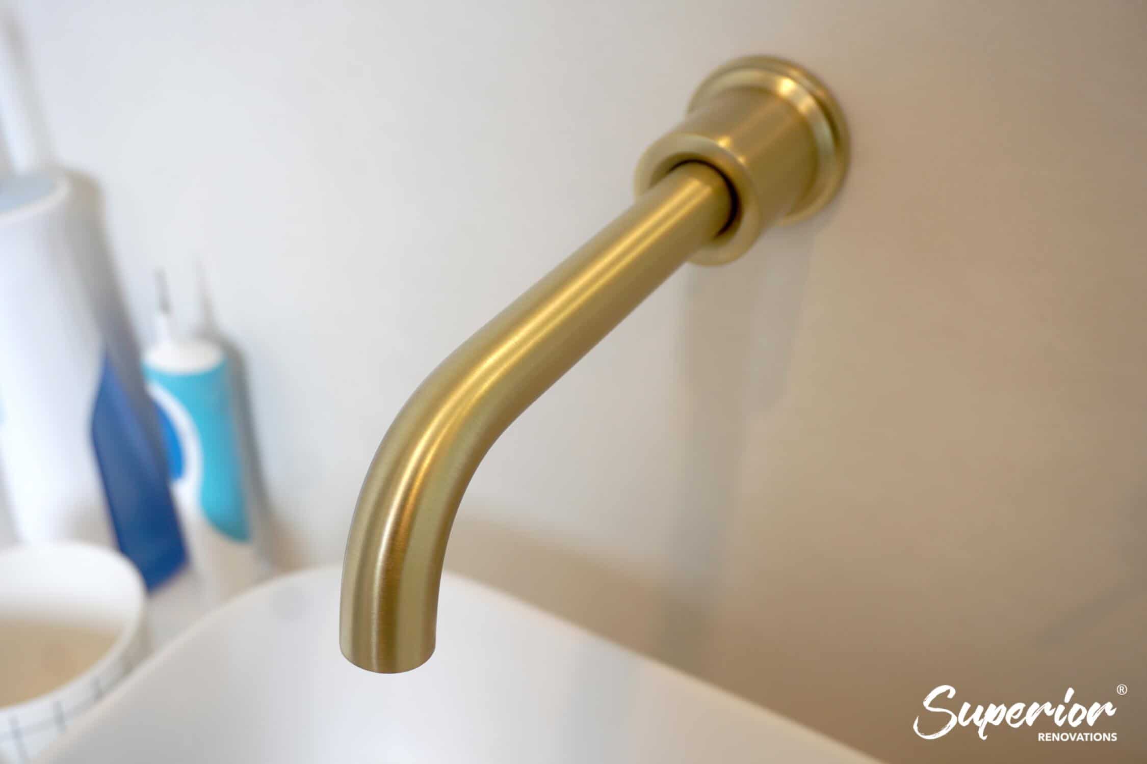 DSC04965 Classic Contemporary Bathroom renovation with Gold and Wooden finishes in Massey