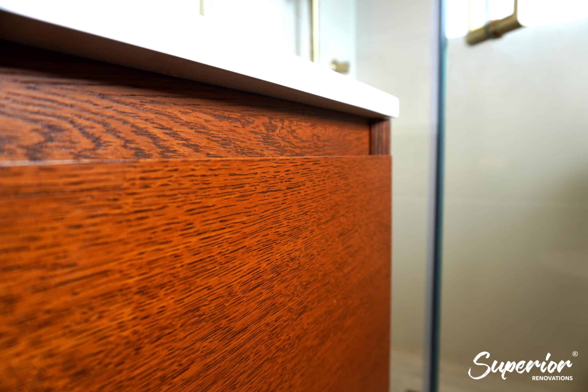 DSC04968 Classic Contemporary Bathroom renovation with Gold and Wooden finishes in Massey