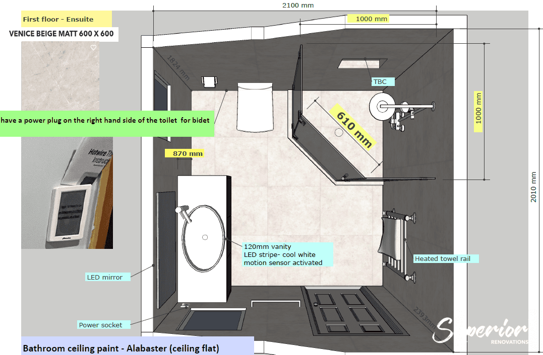 First-floor-ensuite-3 Bathroom Renovations with a Classic Modern Design in Forest Hill, Auckland