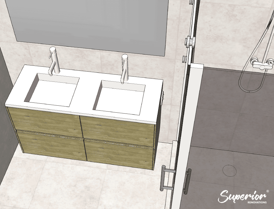 Ground-floor-second-ensuite-design-2 Bathroom Renovations with a Classic Modern Design in Forest Hill, Auckland