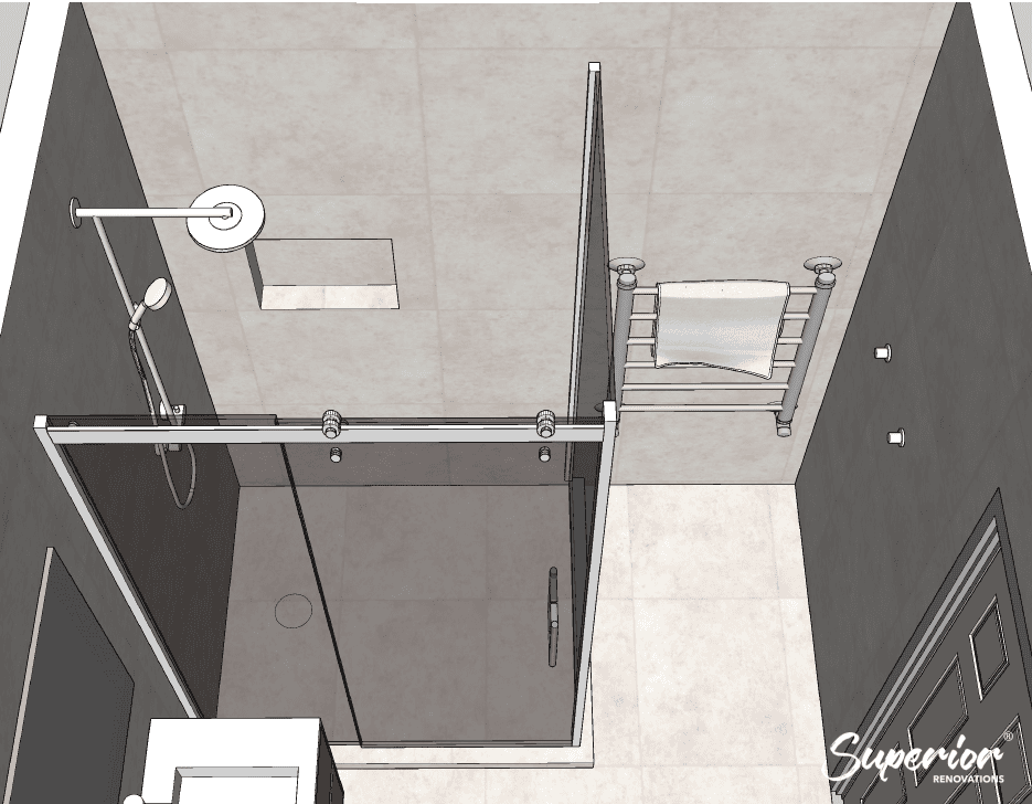 Ground-floor-second-ensuite-design-3 Bathroom Renovations with a Classic Modern Design in Forest Hill, Auckland