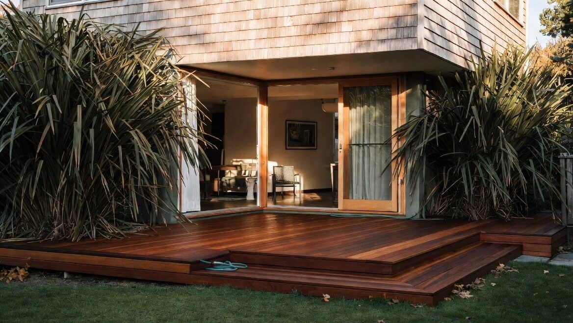 kwila decking in back yard