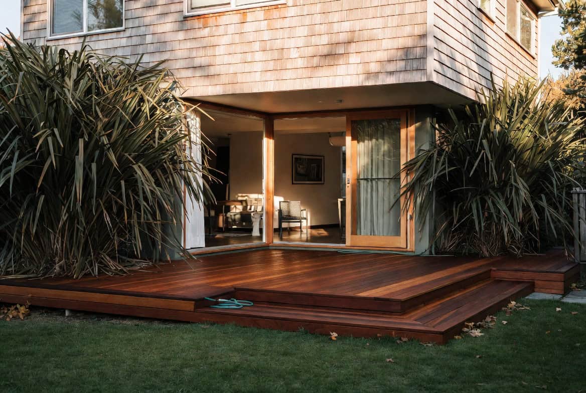 kwila decking in back yard
