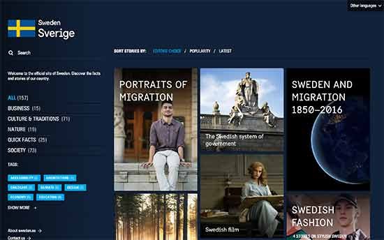 Site-ul oficial al Suediei