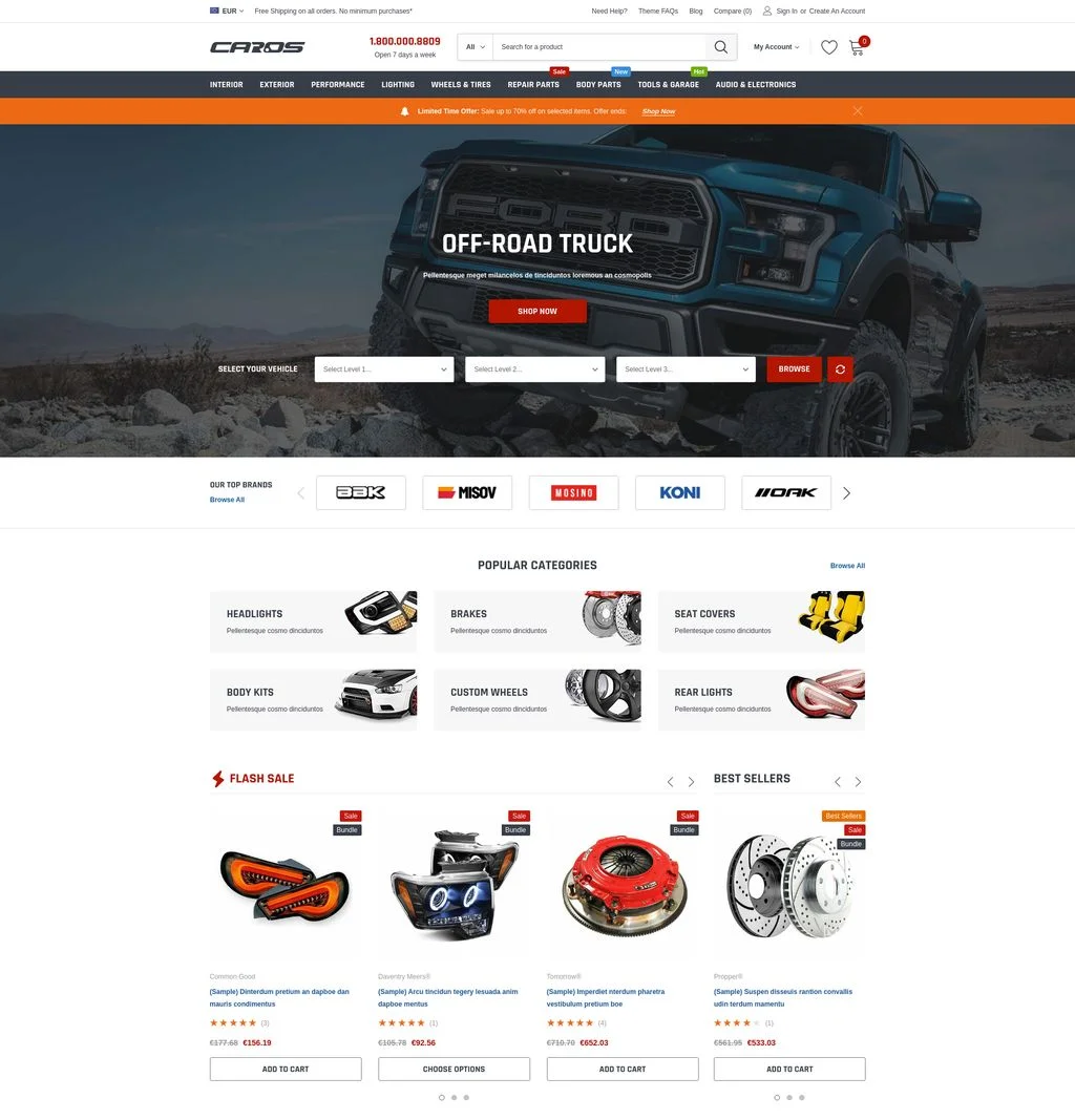 exemplu 3 magazin piese auto