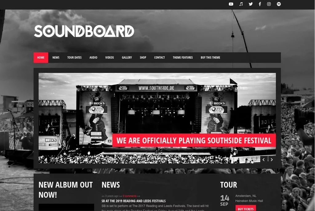 exemplu site festival