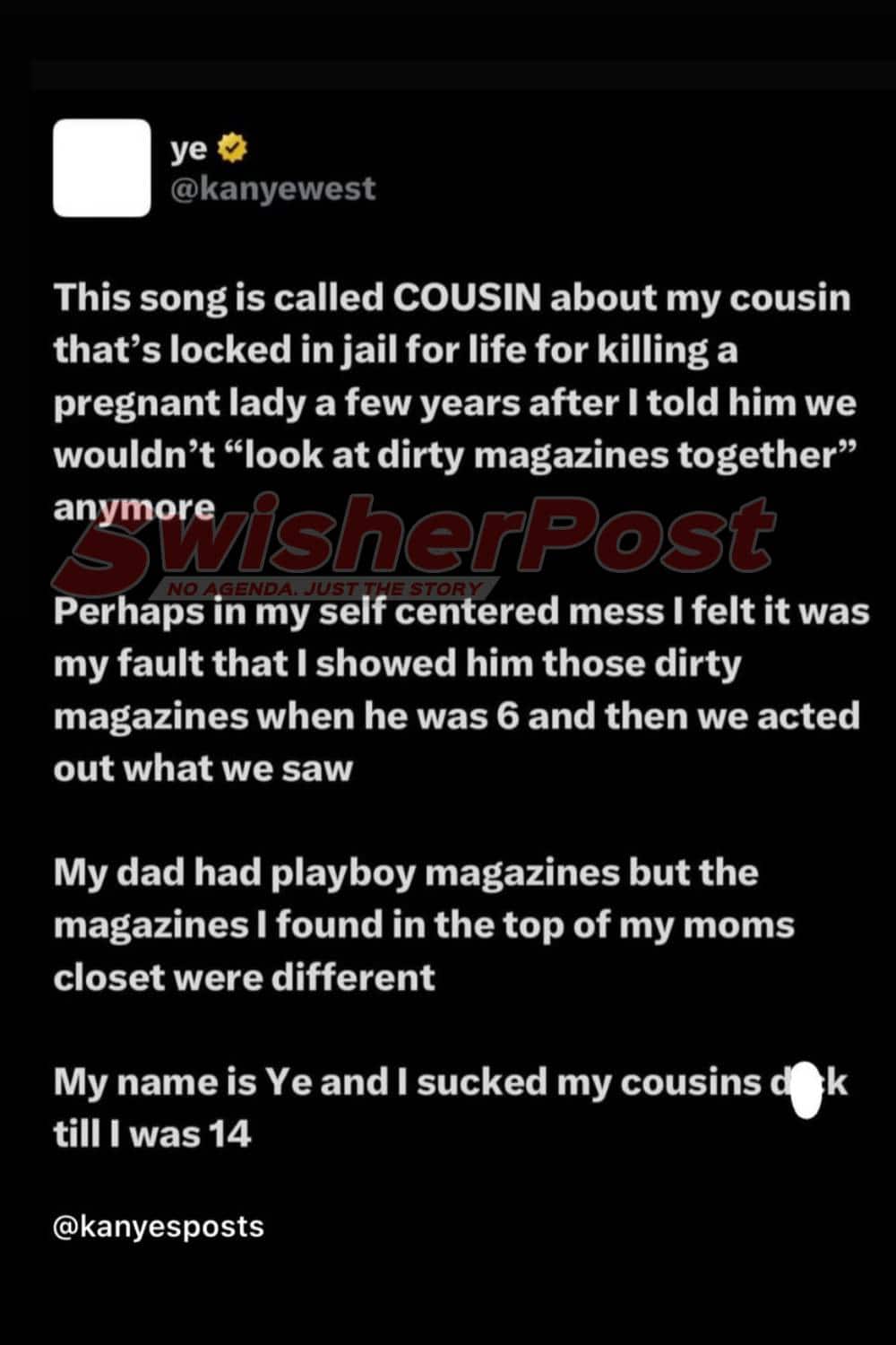 kanye west post