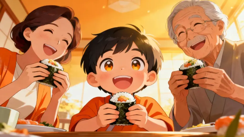 じいちゃんと恵方巻