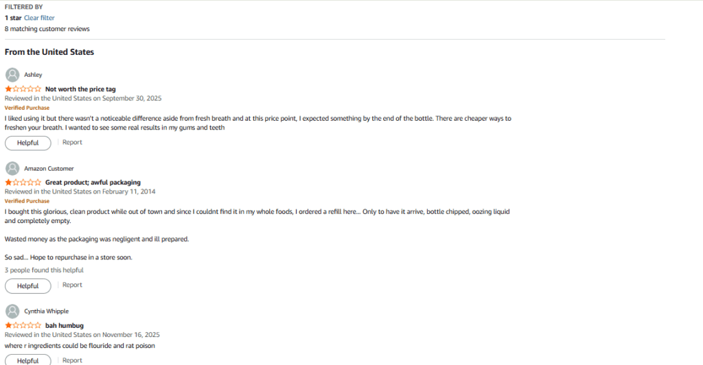 Example of counterfeit supplement packaging from unauthorized sellers