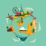 Gedankenkarte im Thema Reise