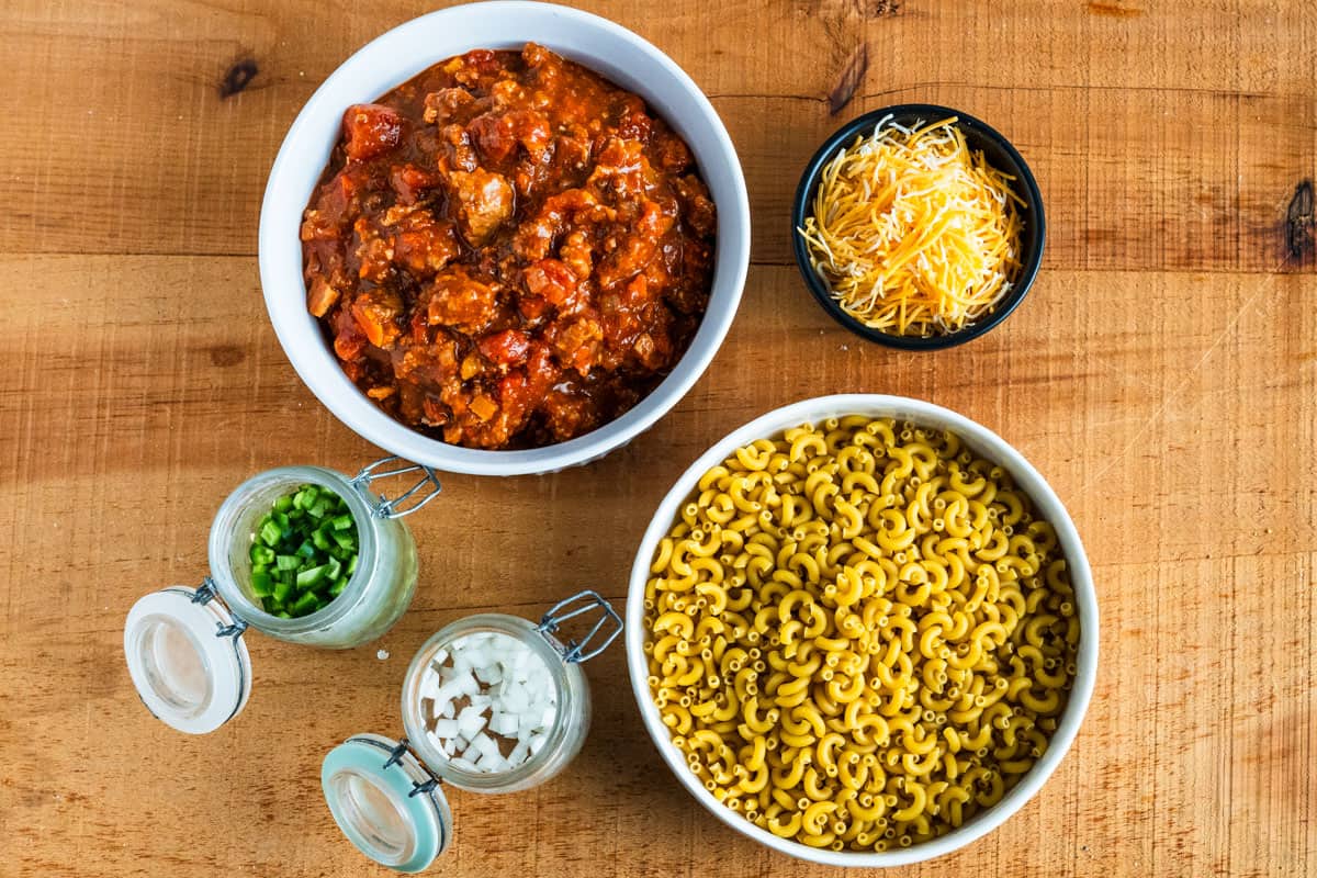Ingredients for Chili Mac
