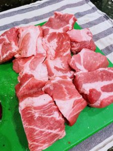 pork shoulder cubbed