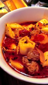 Italian Sausage & Tortellini Soup