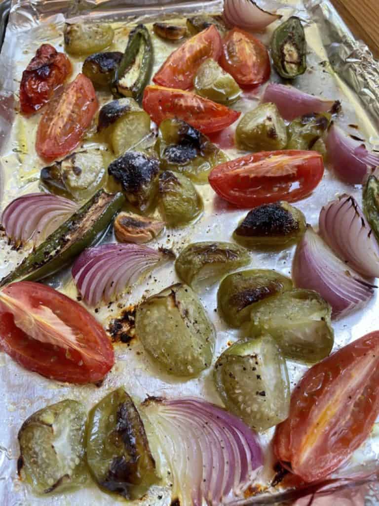 Roasted Salsa Veggies