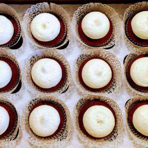Red Velvet Cupcakes with Cream Cheese Frosting