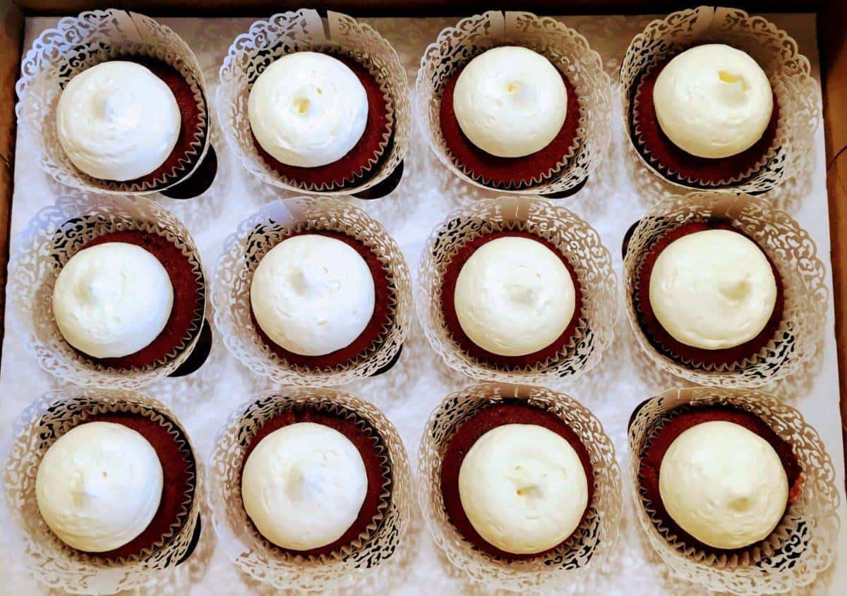 Red Velvet Cupcakes with Cream Cheese Frosting