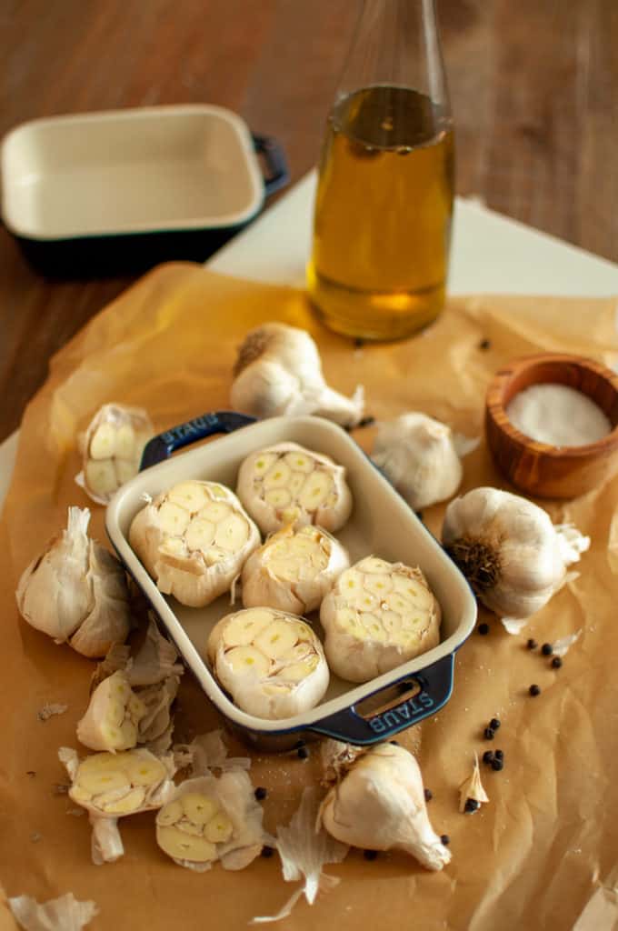 Garlic About to be Roasted