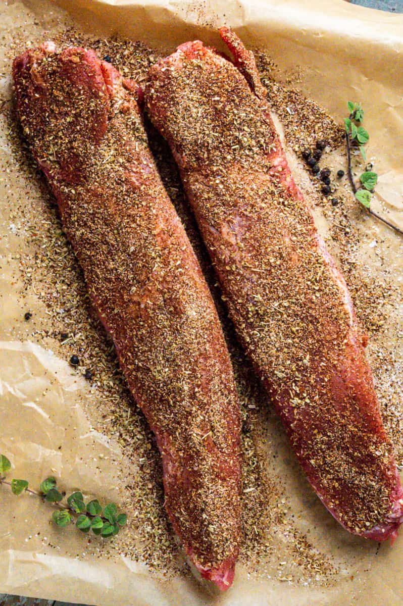 Pork Tenderloin Covered in a Spice Blend