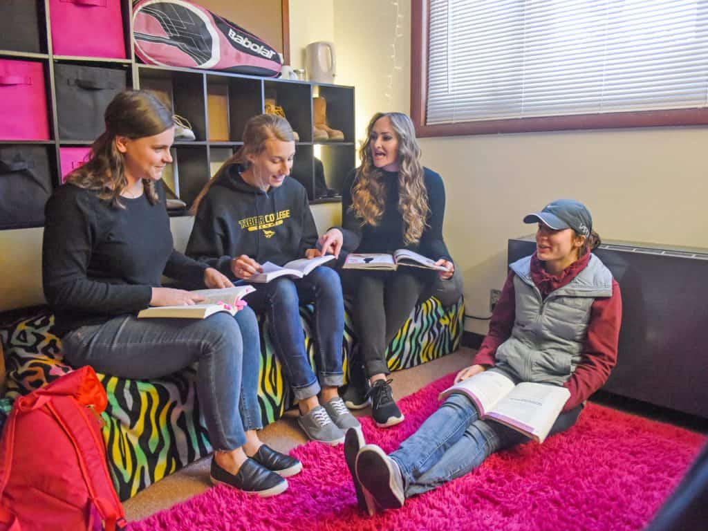 Tabor College Dorms picture of girls in dormitory