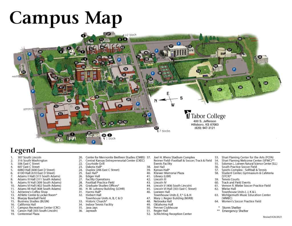 Tabor campus map