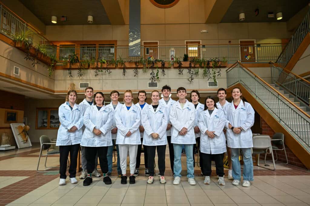 Tabor students receive white lab coats