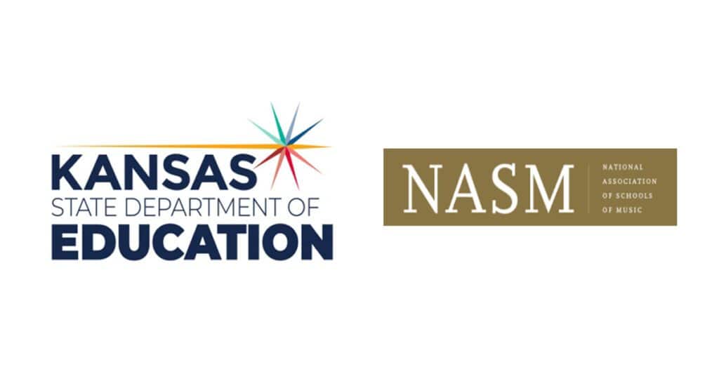 Kansas State Department of Education and National Association of Schools of Music logos