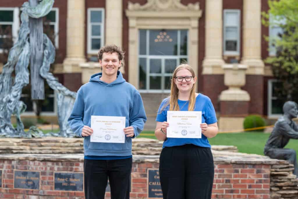 Tabor students Pryce Holloway and Malorie Hein 