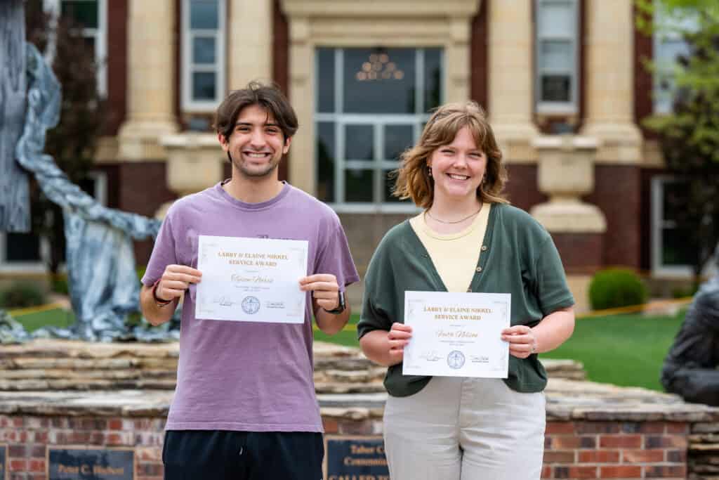 Tabor students Tyson Flores and Faith Nelson