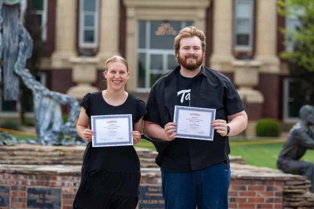 Tabor students Katie Hofer and Josiah Winans 